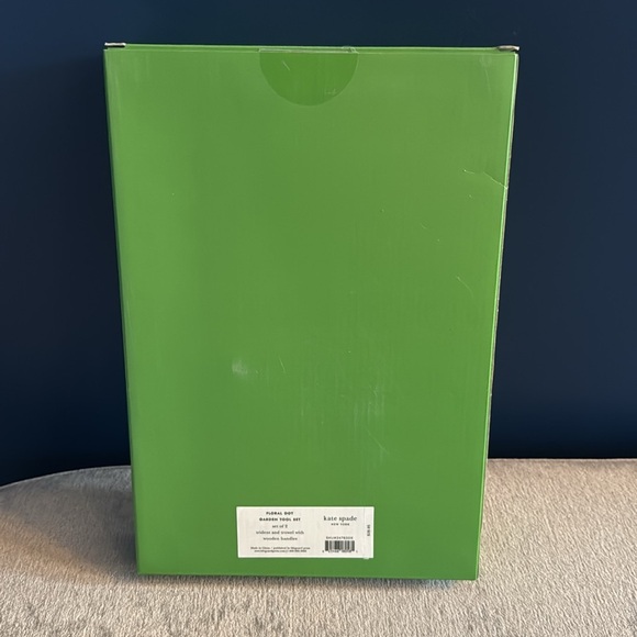 NWT kate spade Floral Dot Gard Tool Set Trident and Trowel with Wooden Handles - Picture 4 of 5